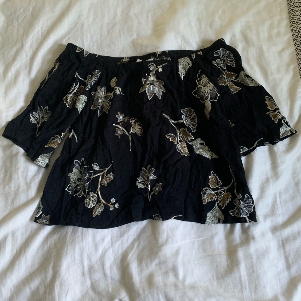 Off the Shoulders Black Top